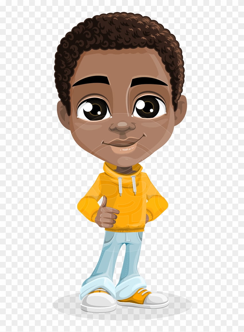 Jorell The Playful African American Boy, african american cartoon boy HD phone wallpaper