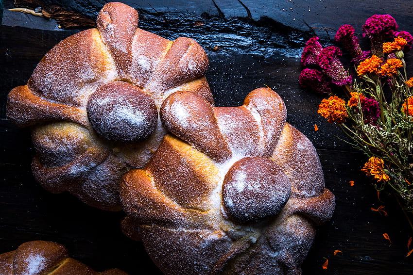 Der Tag der Toten Brot, das Sie das ganze Jahr über backen möchten, pan de muerto HD-Hintergrundbild