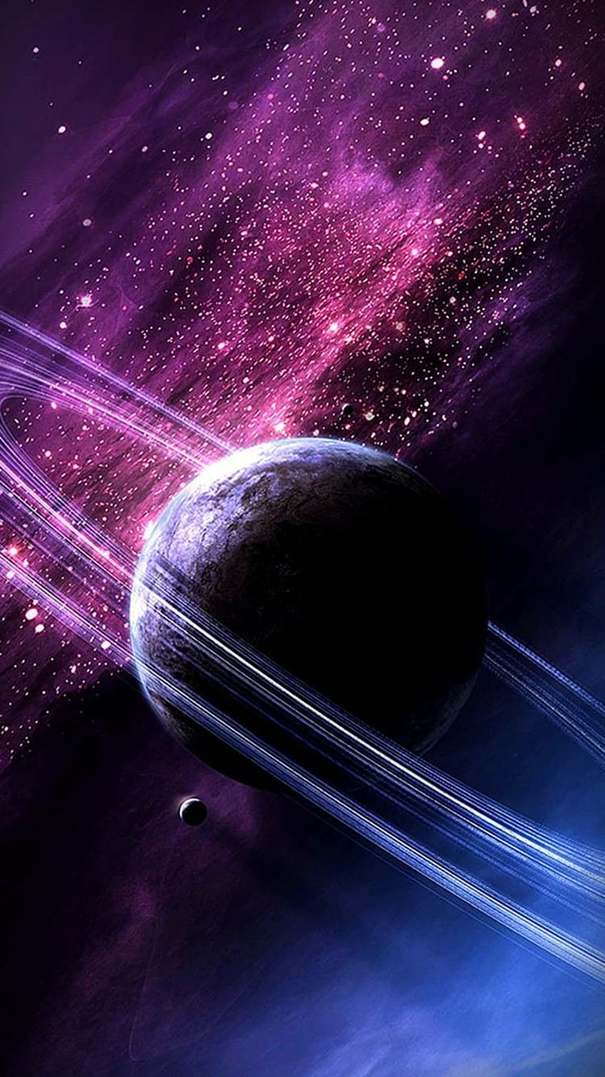 Purple planet, galaxy planet smartphone HD phone wallpaper