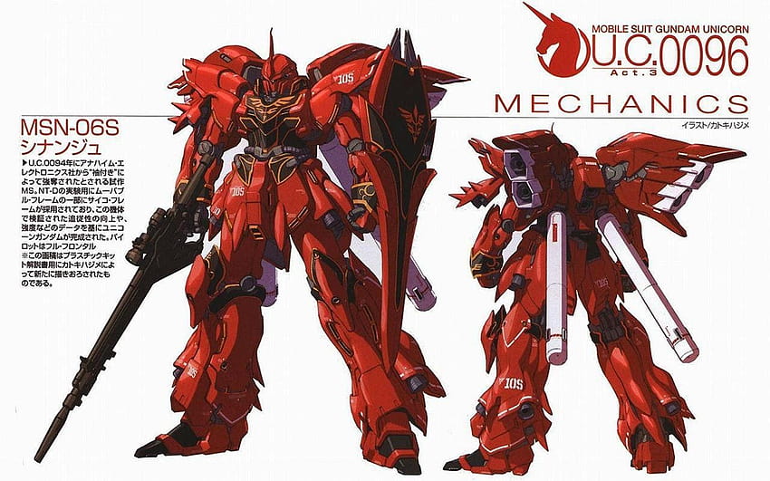 Gundam: MSN, msn 06s sinanju HD тапет