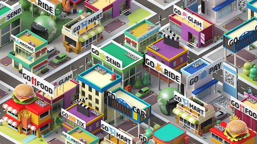 Gojek : Une SuperApp avec Transport, Paiements, Livraison de Nourriture et plus Fond d'écran HD
