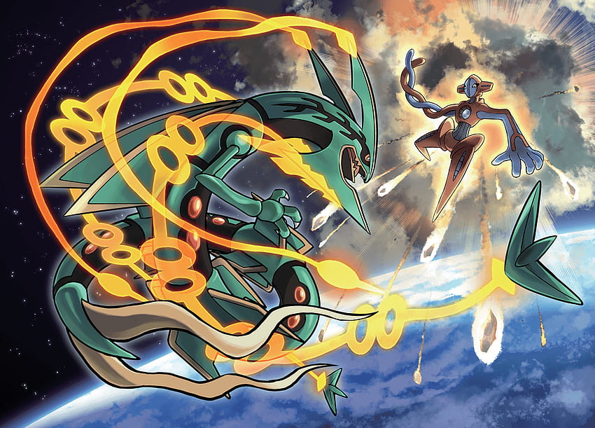 Najlepszy pokemon typu smoka w Ultra Sun and Moon, l pokemon rayquaza Tapeta HD