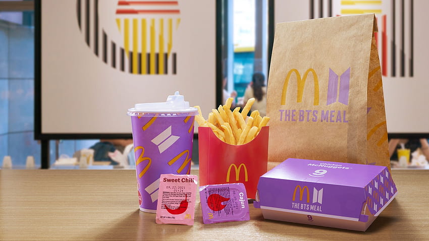 Il pasto BTS di McDonald's con salse speciali delizia i fan di Hong Kong del pasto K Sfondo HD