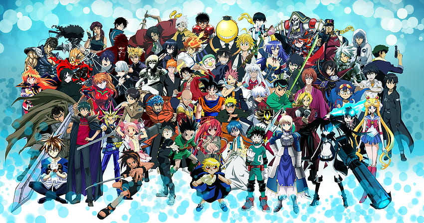 Wszystkie postacie z anime, postacie z anime na Boże Narodzenie Tapeta HD