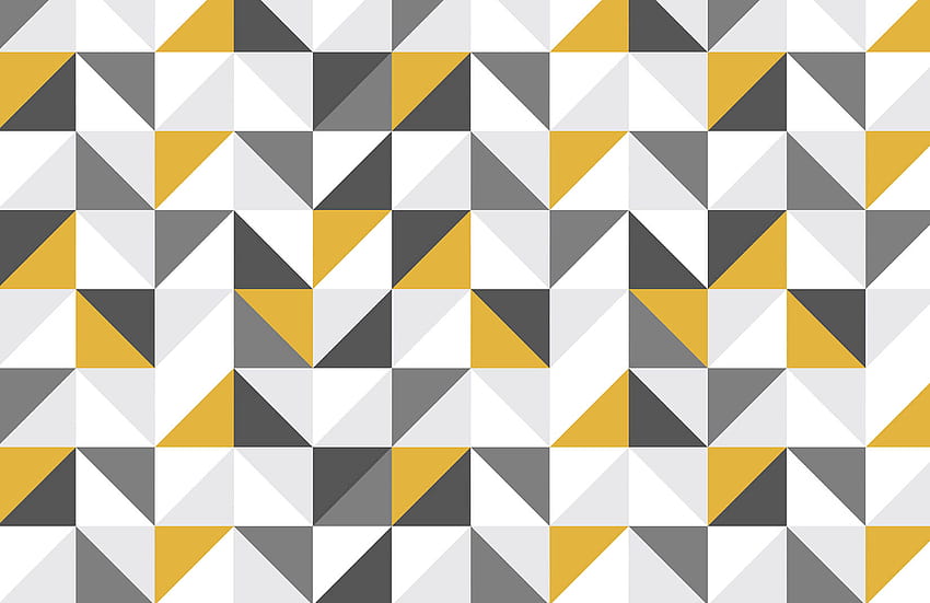 Yellow & Gray Abstract Geometric Mural HD wallpaper