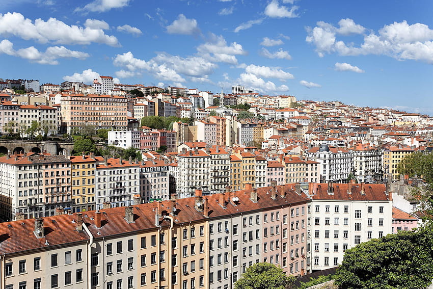 The city of Lyon, France and HD wallpaper