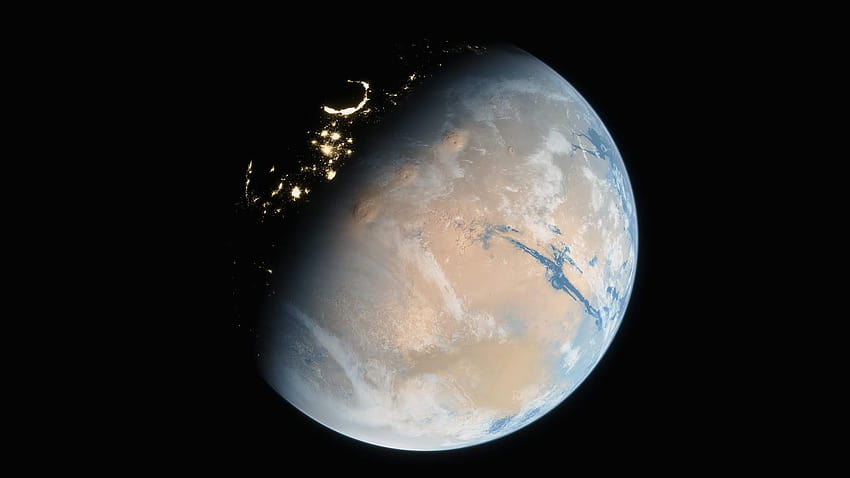 menschlicher Mars: Weltraumbesiedlung HD-Hintergrundbild