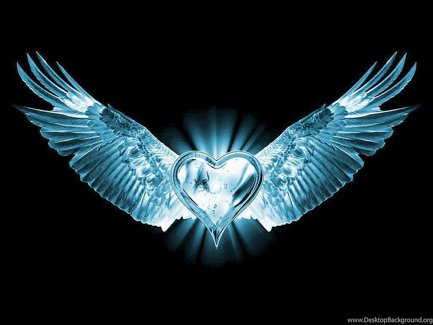 Heart With Wings Further Pink Heart With Wings Together HD wallpaper