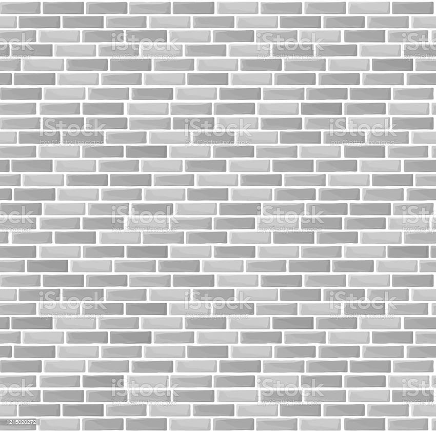 Szary Ceglany Mur Tekstury Wektor Bez Szwu Architektoniczny Wzór Dla Tła Owijania Ilustracji, Brickwall Tapeta HD