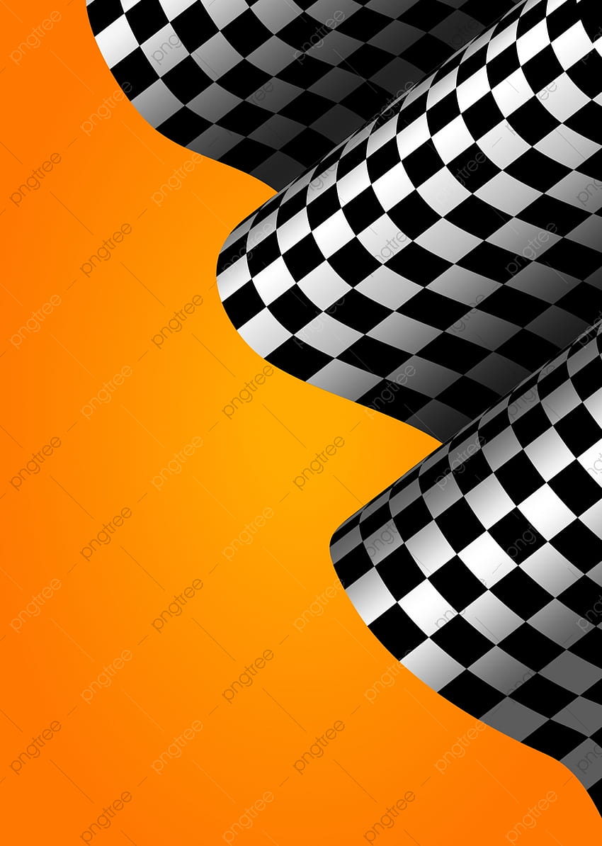 Orange Shading Black And White Checkered Flag Racing Checkered Flag Background, Flag, Racing Theme, Abstract Grid Backgrounds for HD phone wallpaper