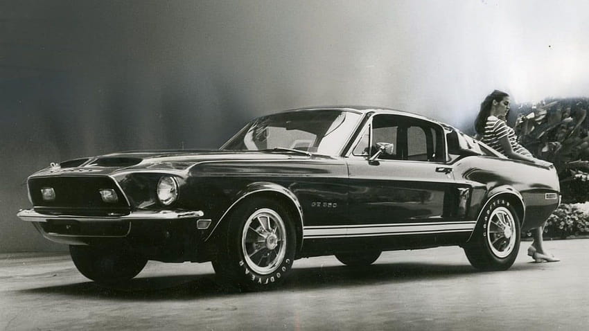 Czarny Ford Mustang, samochód, Shelby, Ford Mustang, fastback, ford mustang vintage Tapeta HD