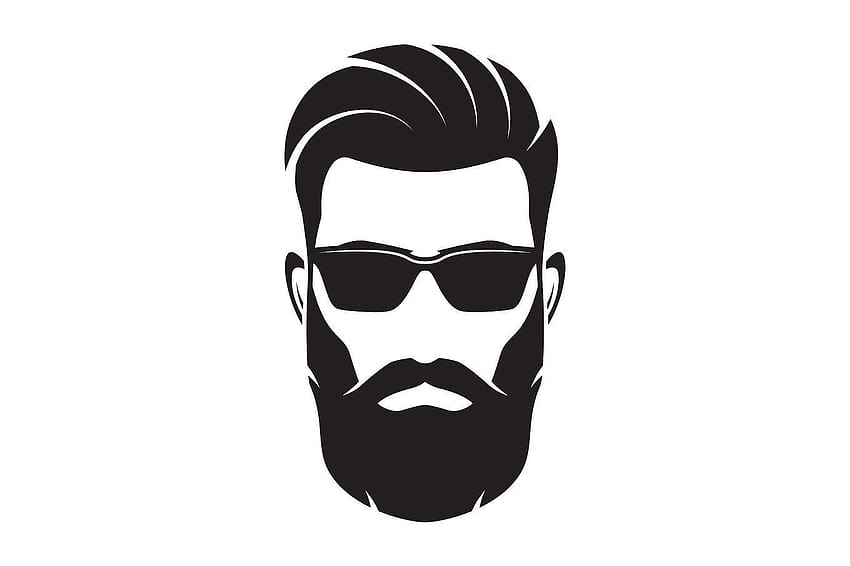 Bearded men face, hipster character. Vector illustration. by rikkyal, beard man logo HD wallpaper