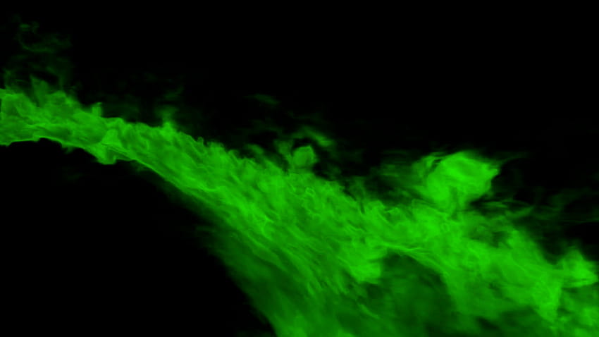 Animated stream, jet of green toxic smoke or gas spreading against, toxic background HD wallpaper
