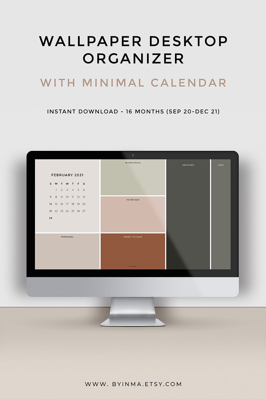 Organizer, Kalender 2021 2022, minimalistische Hintergründe für Mac und Windows. Ordnersymbole enthalten HD-Handy-Hintergrundbild
