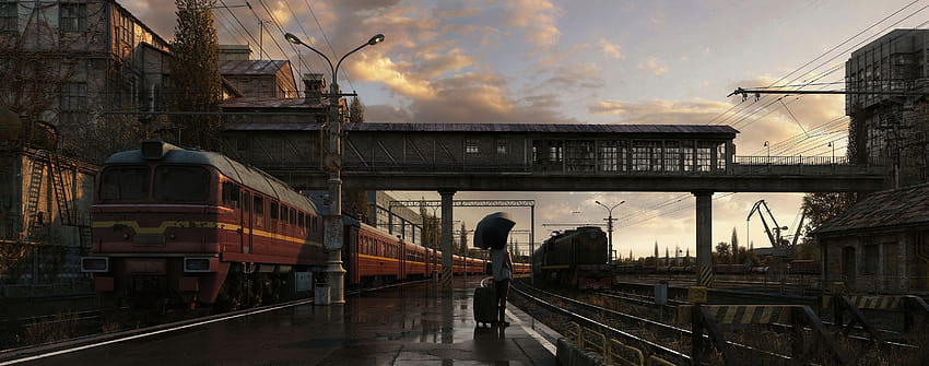 stasiun kereta rusia, peron kereta api Wallpaper HD