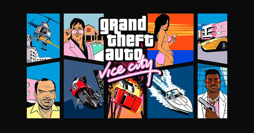 Obras de arte de GTA Vice City y computadora de GTA Vice City fondo de pantalla