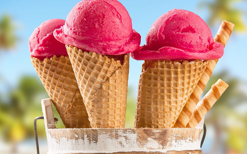 Raspberry Ice Cream For Of Cone Ice Cream [2560x1600] for your , Mobile & Tablet, real ice cream HD wallpaper