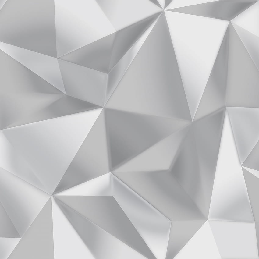 Debona Spectrum Silver Grey Efeito 3D Forma geométrica Moderna, cinza geométrica Papel de parede de celular HD