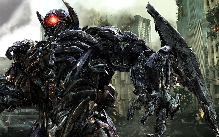 Gray robot digital , Transformers, movies, transformers villains HD wallpaper
