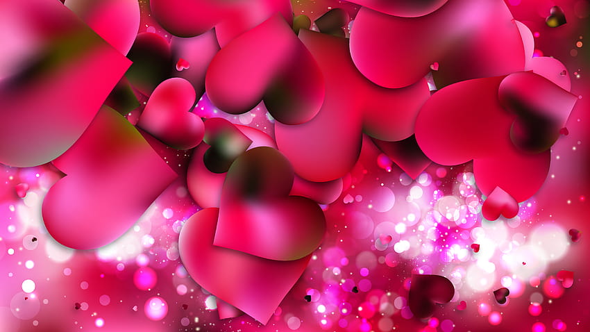 Pink Heart Backgrounds, pink pfp HD wallpaper