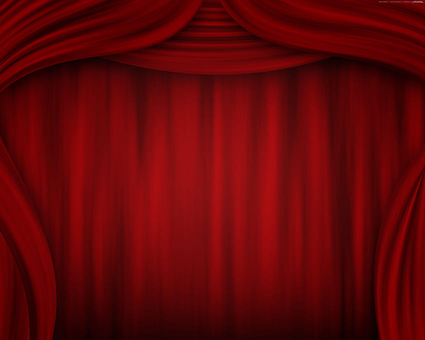 sipario rosso, palcoscenico teatrale, tema del film di powerpoint Sfondo HD