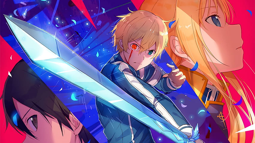 Alicization Anime Ultra ID:4366'dan Eugeo Sao, kılıç sanatı çevrimiçi alicization anime HD duvar kağıdı