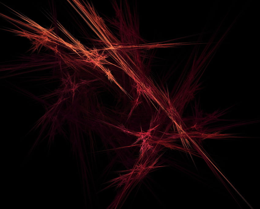 : Red Fractal Backgrounds, abstract sharp objects HD wallpaper