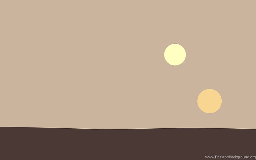 Minimalist Tatooine [2880x1800] : StarWars, tan HD wallpaper