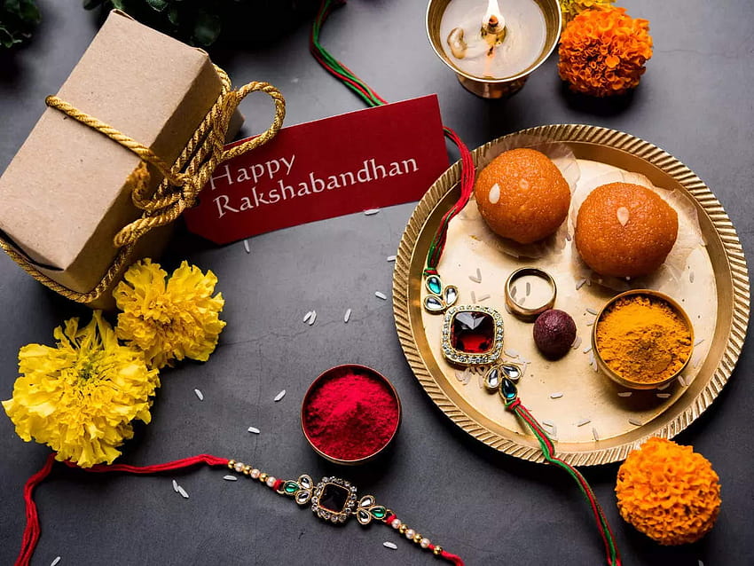 Raksha Bandhan 2021 Cards, Wishes, Messages & : Rakhi greeting card to share with your siblings HD wallpaper