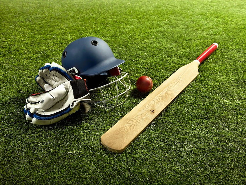Críquete, bastão e bola papel de parede HD