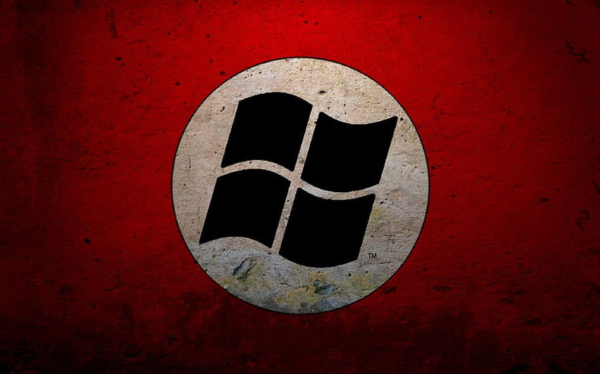 : ilustrasi, merah, teks, logo, Nazi, lingkaran, Microsoft, logo nazi Wallpaper HD