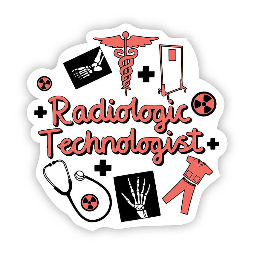 Tecnologo radiologo adesivo rosso nel 2021, tecnologia medica Sfondo del telefono HD