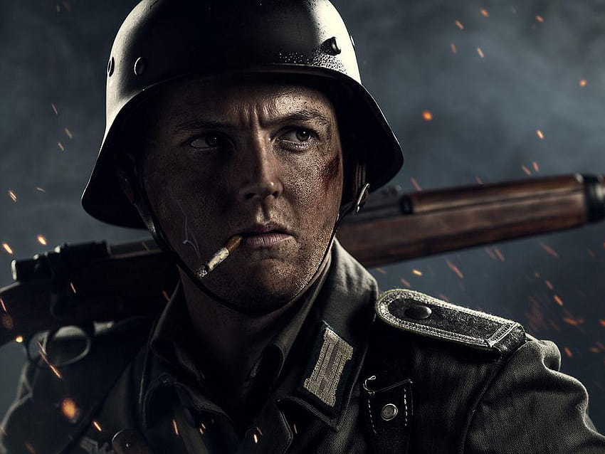 : świat, 2, portret, żołnierz, grafika, wojna, papieros, nazistowski żołnierz Tapeta HD