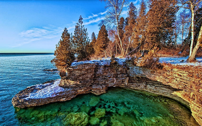 Lake Michigan, the great lakes HD wallpaper