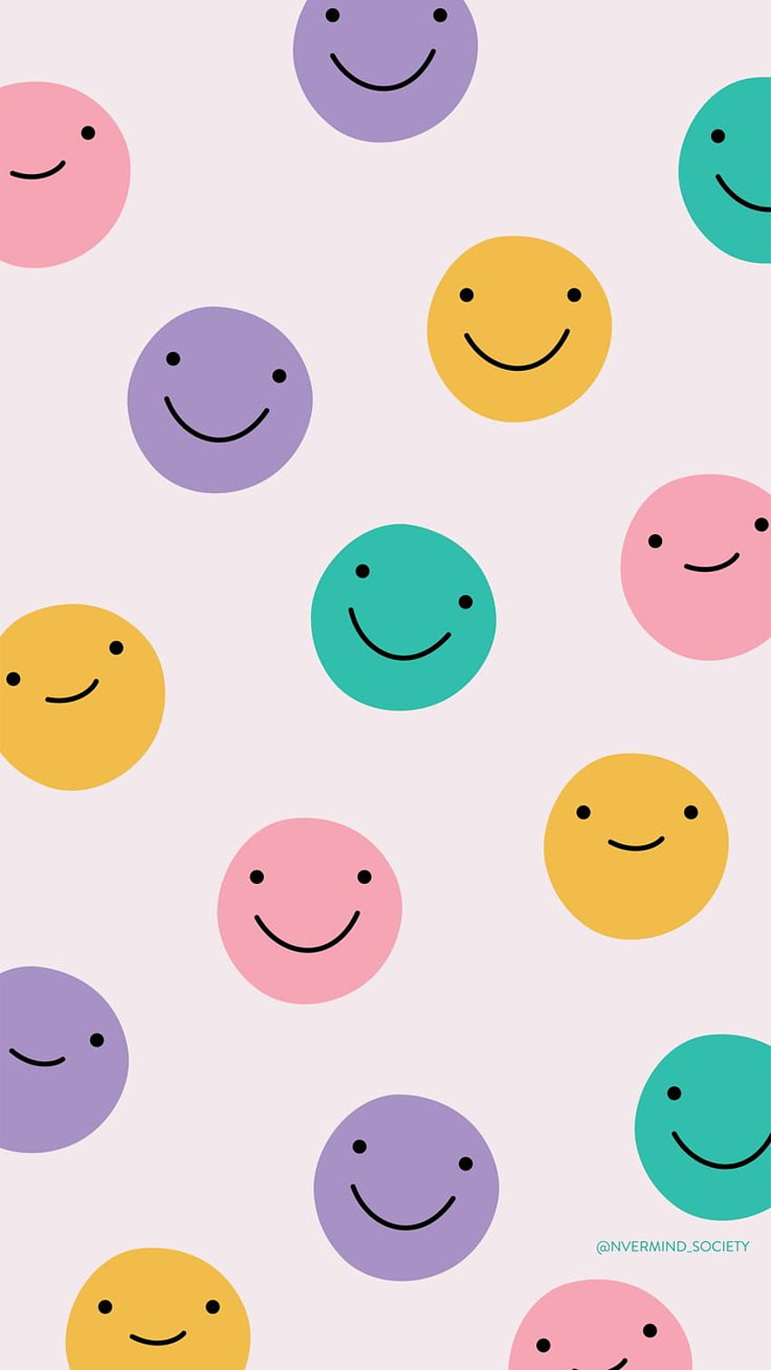 Smiley faces color design, purple smiley face HD phone wallpaper | Pxfuel