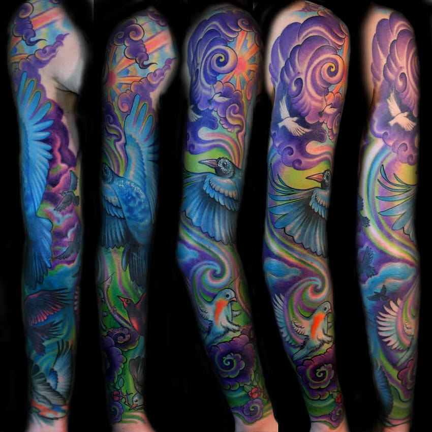 Colorful Feather Back Tattoos For Girls Background Tattoo Pictures For  Women Background Image And Wallpaper for Free Download