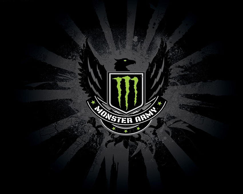 Logo Monster Energy ~ Logo 22, logo Monster Energy vert Fond d'écran HD