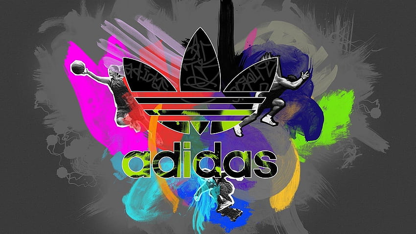 Colorful Adidas Logo High Definition HD wallpaper