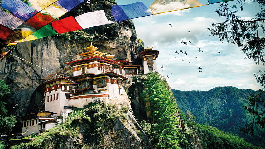 Caminhadas e passeios de aventura no Himalaia, templo do ninho de tigres papel de parede HD