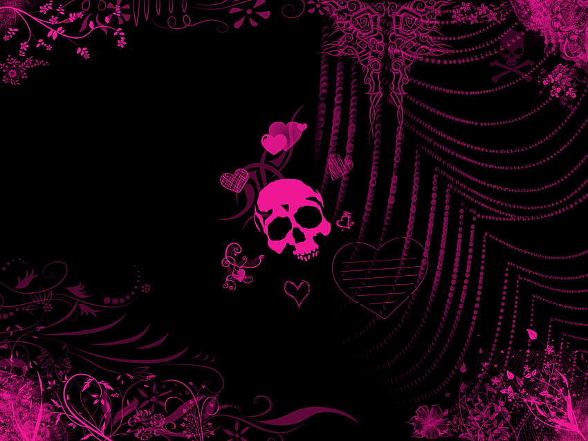 Girly Skull Related For Pink Emo, girly skulls HD wallpaper | Pxfuel