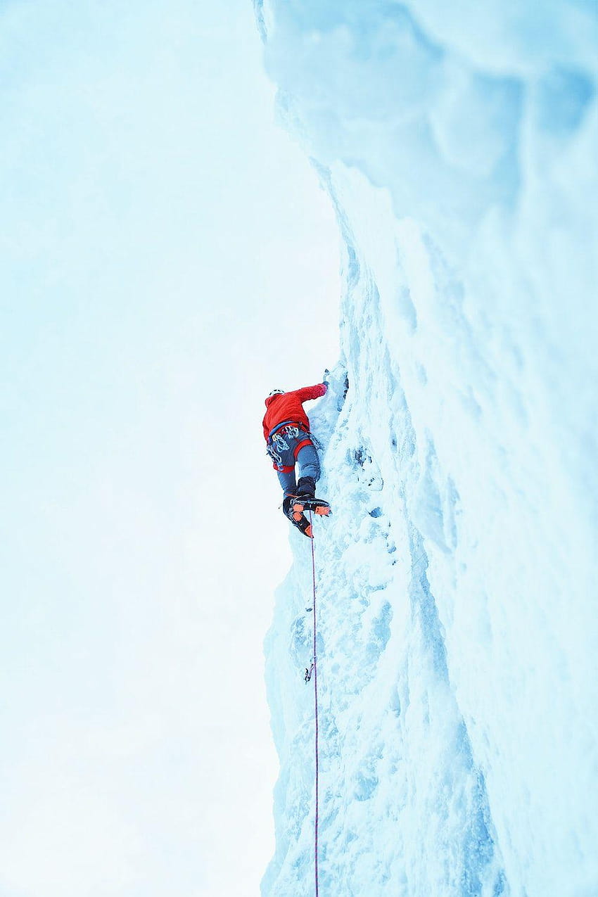 Pendakian Es, pemanjat es wallpaper ponsel HD