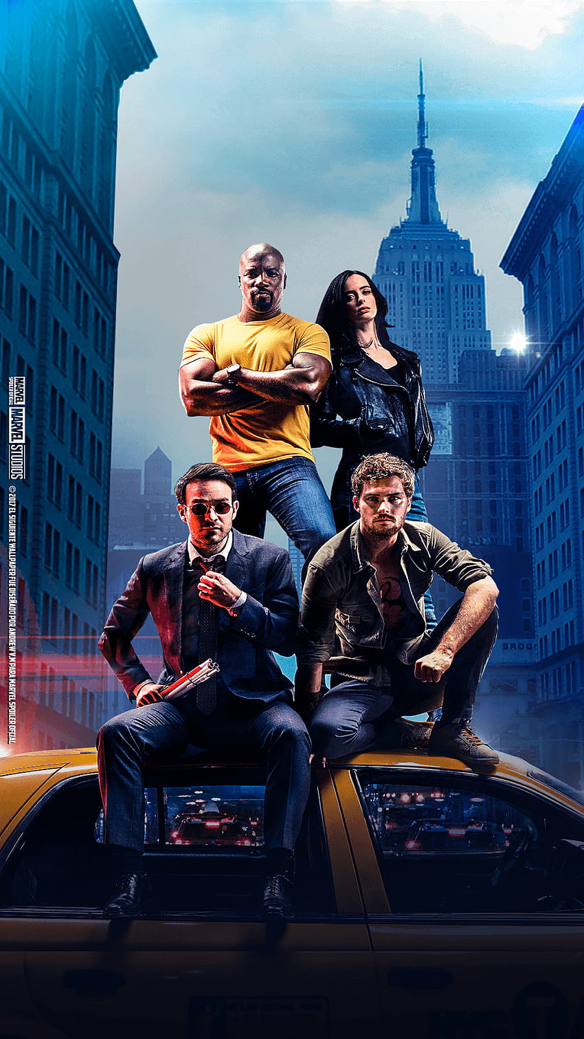 The Defenders Marvel poster Oficial, マーベル ディフェンダーズ android HD電話の壁紙