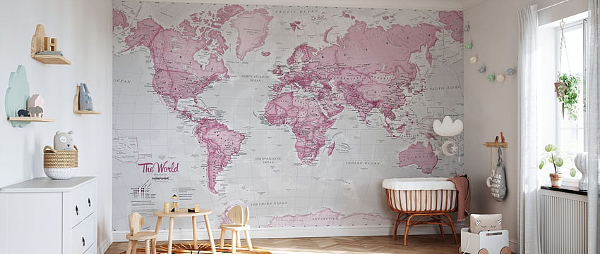 World Map Political Pink – high HD wallpaper