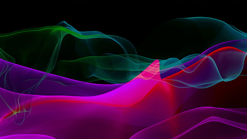 Abstract Wavy Shapes on the dark background. Motion Backgrounds, abstract wavy vibrant HD wallpaper