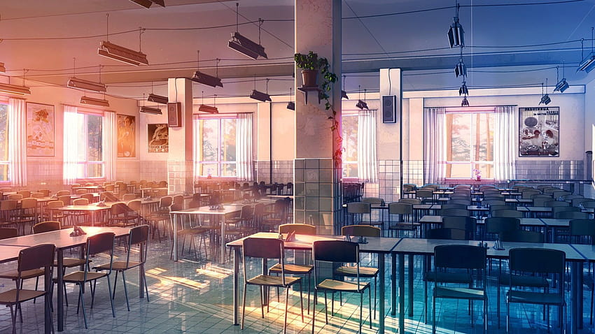 Cafeteria [19201080] in 2020, anime cafe HD wallpaper | Pxfuel