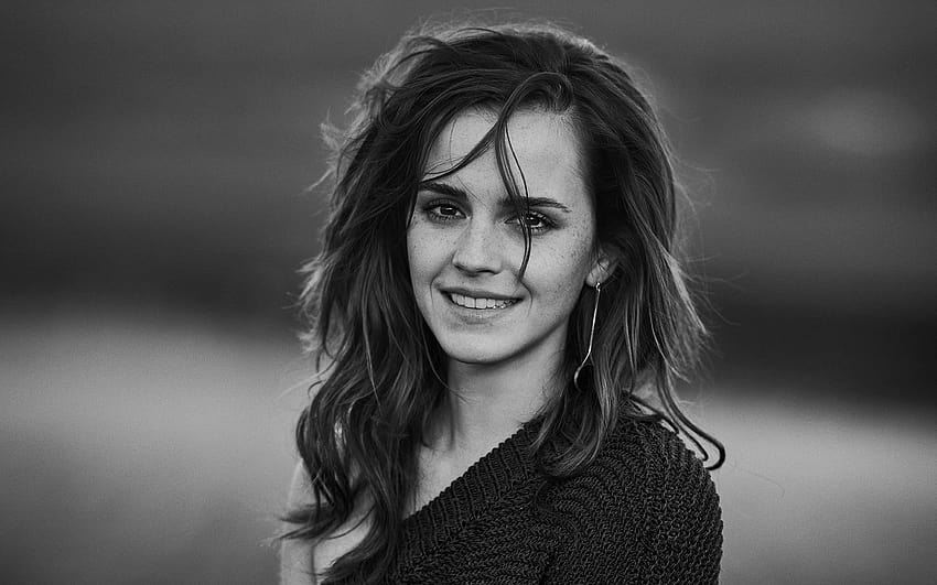 Emma Watson Siyah Beyaz HD duvar kağıdı