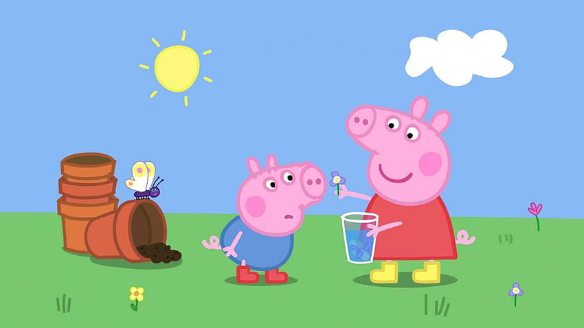 Peppa Pig 3, george pig HD wallpaper