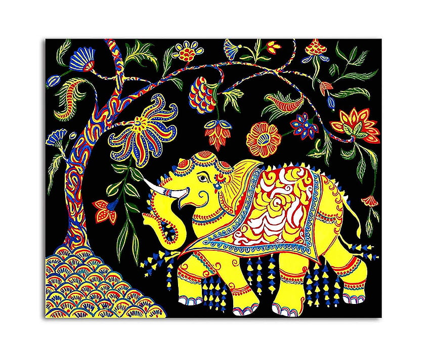 Картина на платно на Таматина Мадхубани, изкуство на мадхубани HD тапет