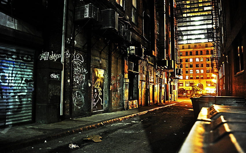 Alleyway, dark alley HD wallpaper