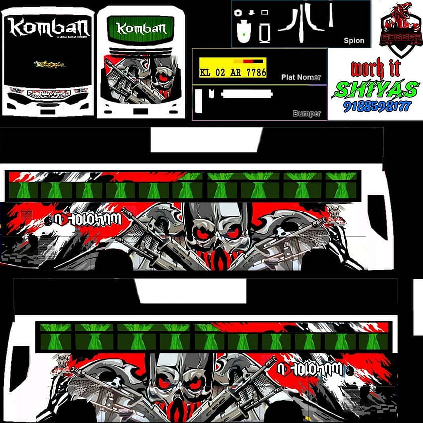 bussid__premi__: “Komban അധോലോകം livery”, komban bus skin HD phone wallpaper